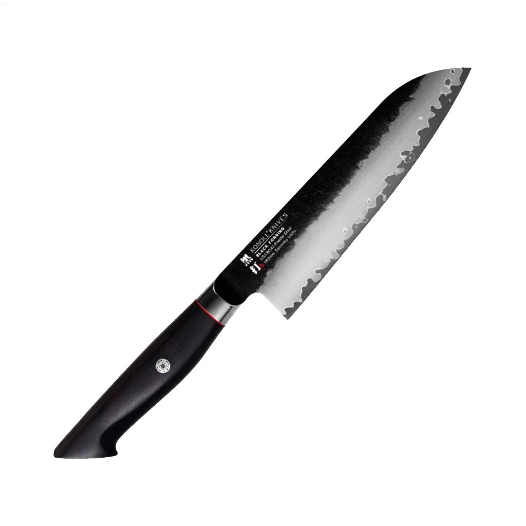 foto Kuchy�sk� n�� Santoku 180 mm Konoll� Black Forging